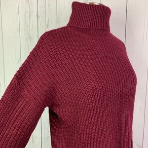 Missguided | Burgundy Turtleneck Sweater Dress